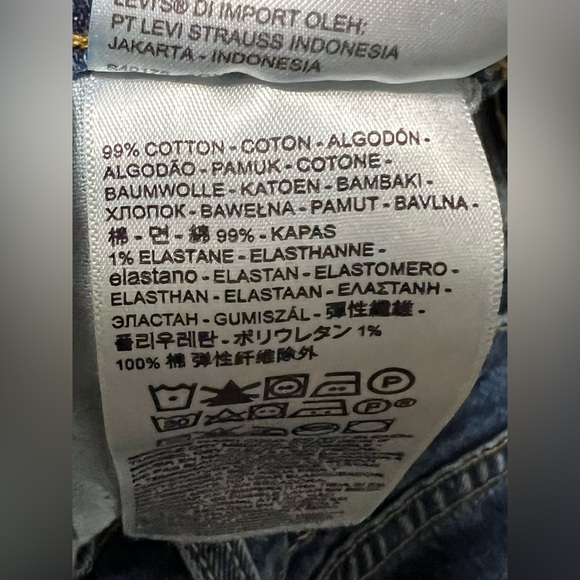 Levi's 505 Regular Fit Straight Leg Low-Stretch Denim Jeans Classic - Picture 10 of 11